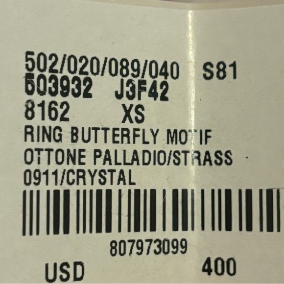 Gucci Butterfly Ring Size XS - Picture 5 of 5